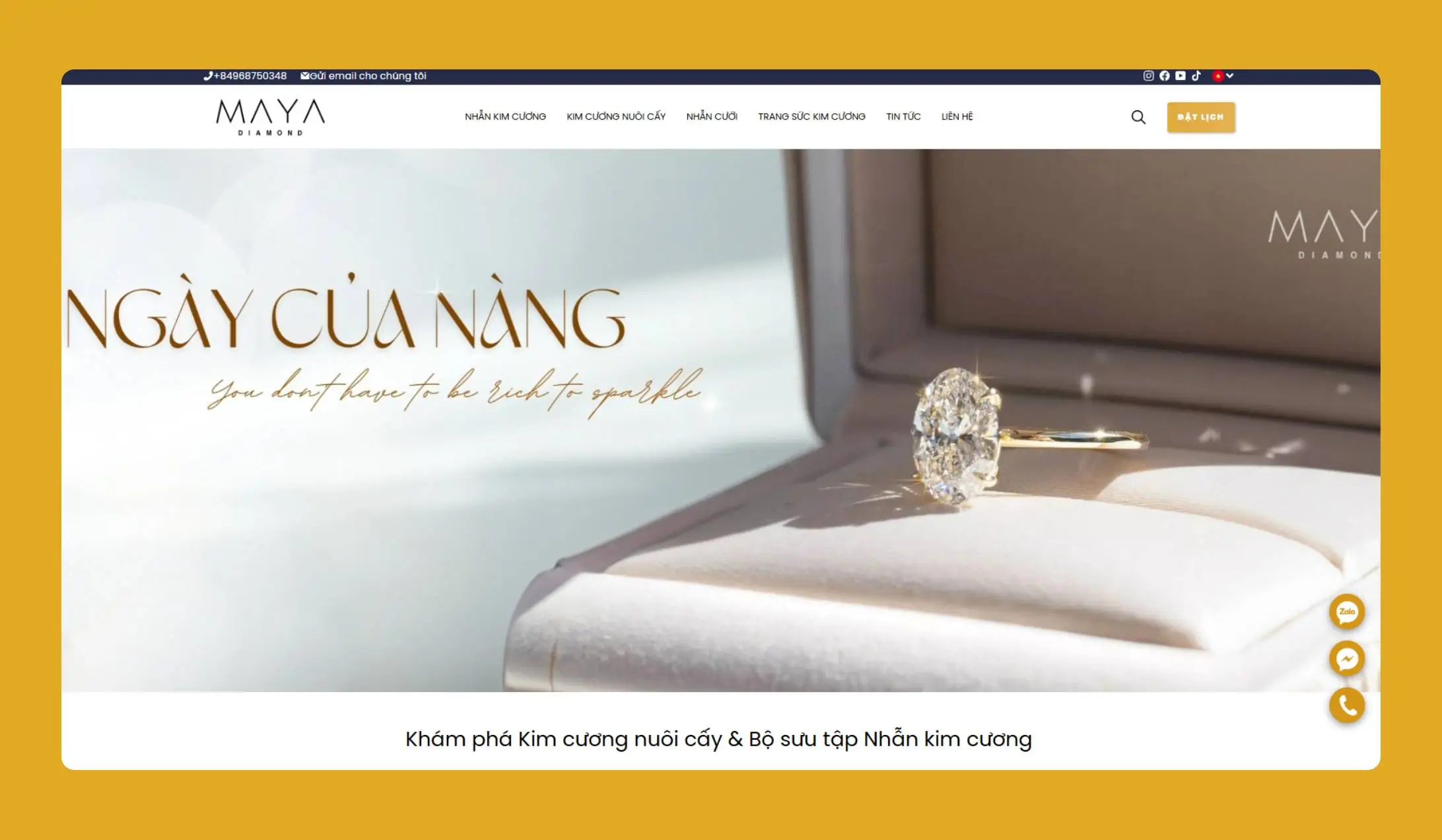 Website bán sản phẩm kim cương